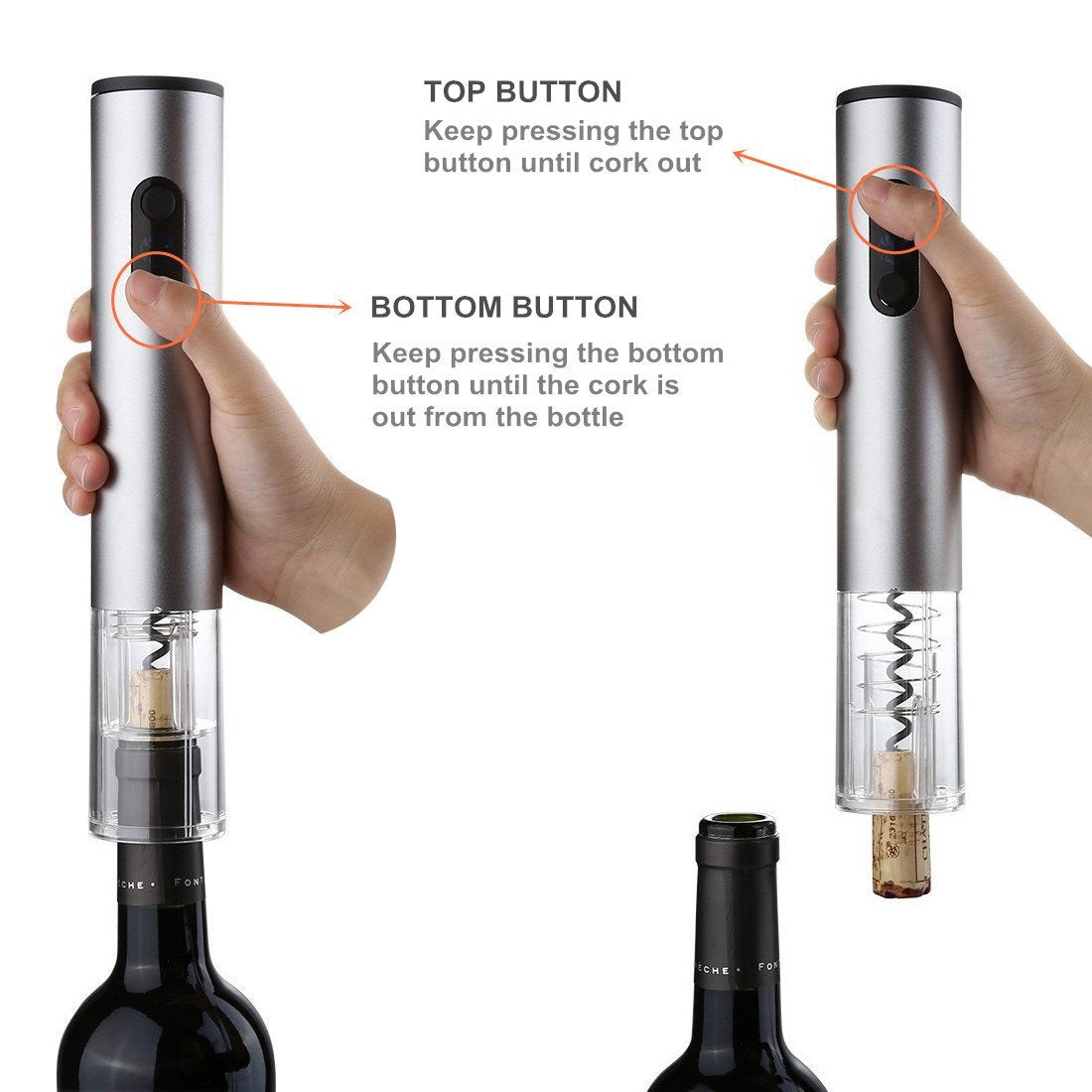 Ouvre-Bouteille de Vin Électrique Rechargeable - L'Élégance au Bout de Vos Doigts